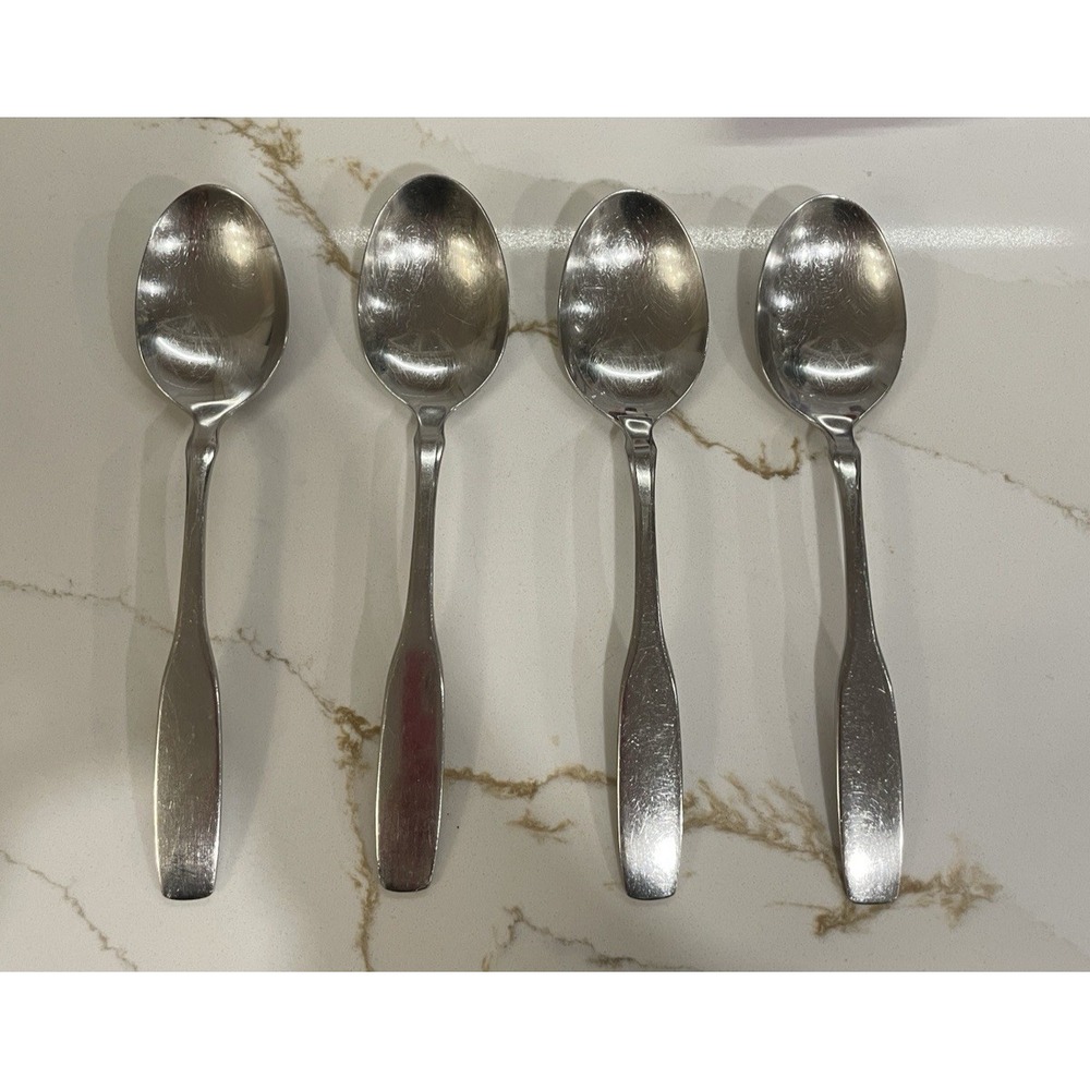 Vintage Oneida Paul Revere Community Stainless Steel Spoon Set of 4 MCM‎ Dessert